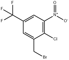 1-(Bromomethyl)-2-chloro-3-nitro-5-(trifluoromethyl)benzene Struktur