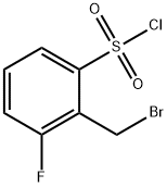 2-(Bromomethyl)-3-fluorobenzenesulphonyl chloride Struktur