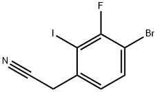 4-Bromo-3-fluoro-2-iodophenylacetonitrile Struktur