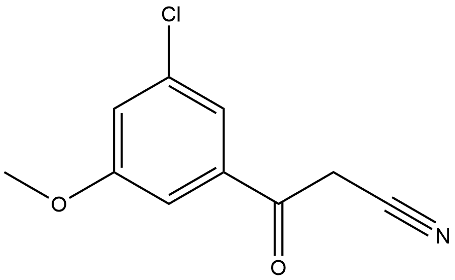 3-Chloro-5-methoxybenzoylacetonitrile Struktur