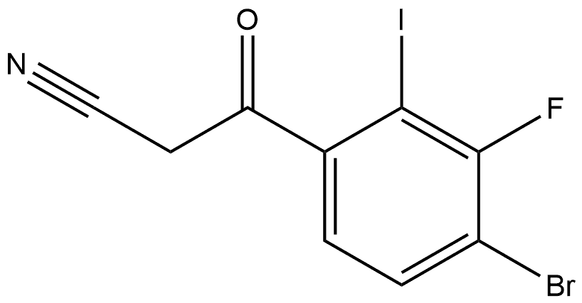 4-Bromo-3-fluoro-2-iodobenzoylacetonitrile Struktur