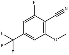 2-Fluoro-6-methoxy-4-(trifluoromethyl)benzonitrile Struktur