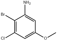 Benzenamine, 2-bromo-3-chloro-5-methoxy- Struktur