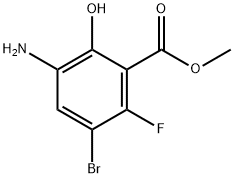 Methyl 3-amino-5-bromo-6-fluoro-2-hydroxybenzoate Struktur