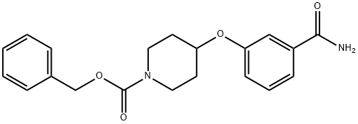 Benzyl 4-(3-carbamoylphenoxy)piperidine-1-carboxylate Struktur