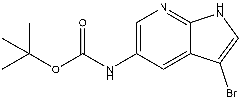 1,1-Dimethylethyl N-(3-bromo-1H-pyrrolo[2,3-b]pyridin-5-yl)carbamate Struktur