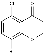 3'-Bromo-6'-chloro-2'-methoxyacetophenone Struktur