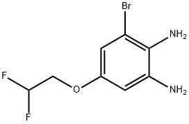 6-Bromo-4-(2,2-difluoroethoxy)benzene-1,2-diamine Struktur