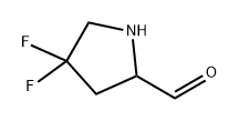 2-Pyrrolidinecarboxaldehyde, 4,4-difluoro- Struktur