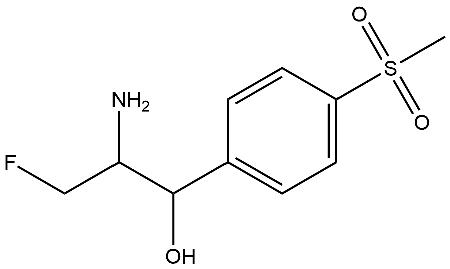 Benzenemethanol, α-(1-amino-2-fluoroethyl)-4-(methylsulfonyl)- Struktur