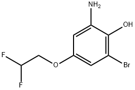 2-Amino-6-bromo-4-(2,2-difluoroethoxy)phenol Struktur