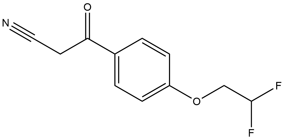 4-(2,2-Difluoroethoxy)benzoylacetonitrile Struktur