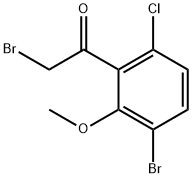 3-Bromo-6-chloro-2-methoxyphenacyl bromide Struktur