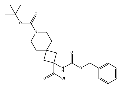 7-Azaspiro[3.5]nonane-2,7-dicarboxylic acid, 2-[[(phenylmethoxy)carbonyl]amino]-, 7-(1,1-dimethylethyl) ester Struktur