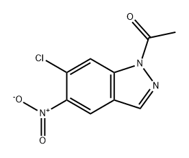 Ethanone, 1-(6-chloro-5-nitro-1H-indazol-1-yl)- Struktur