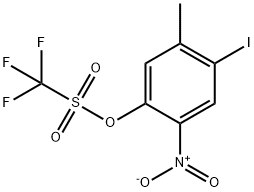 4-Iodo-5-methyl-2-nitrophenyl trifluoromethanesulphonate Struktur