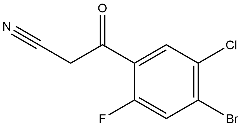 4-Bromo-5-chloro-2-fluorobenzoylacetonitrile Struktur