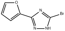 1H-1,2,4-Triazole, 5-bromo-3-(2-furanyl)- Struktur