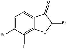 2,6-Dibromo-7-fluorobenzo[b]furan-3(2H)-one Struktur