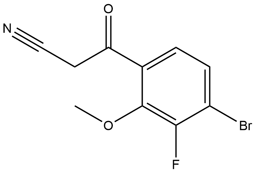 4-Bromo-3-fluoro-2-methoxybenzoylacetonitrile Struktur