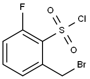 2-(Bromomethyl)-6-fluorobenzenesulphonyl chloride Struktur