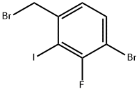 4-Bromo-3-fluoro-2-iodobenzyl bromide Struktur