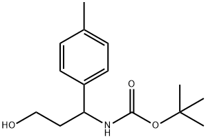 Carbamic acid, N-[3-hydroxy-1-(4-methylphenyl)propyl]-, 1,1-dimethylethyl ester Struktur