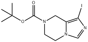 Imidazo[1,5-a]pyrazine-7(8H)-carboxylic acid, 5,6-dihydro-1-iodo-, 1,1-dimethylethyl ester Struktur