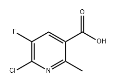 3-Pyridinecarboxylic acid, 6-chloro-5-fluoro-2-methyl- Struktur