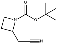 1,1-Dimethylethyl 2-(cyanomethyl)-1-azetidinecarboxylate Struktur