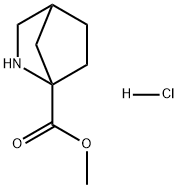 2-Azabicyclo[2.2.1]heptane-1-carboxylic acid, methyl ester, hydrochloride (1:1) Struktur