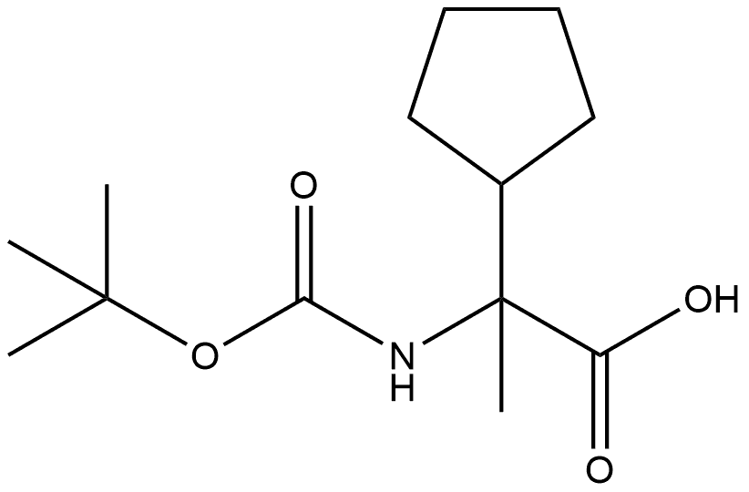 α-[[(1,1-Dimethylethoxy)carbonyl]amino]-α-methylcyclopentaneacetic acid Struktur