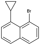 Naphthalene, 1-bromo-8-cyclopropyl- Struktur