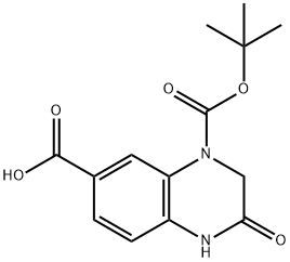 1,7(2H)-Quinoxalinedicarboxylic acid, 3,4-dihydro-3-oxo-, 1-(1,1-dimethylethyl) ester Struktur