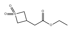 3-Thietaneacetic acid, ethyl ester, 1,1-dioxide Struktur