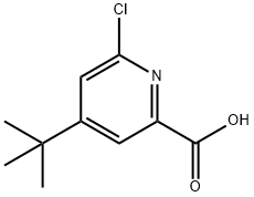 2-Pyridinecarboxylic acid, 6-chloro-4-(1,1-dimethylethyl)- Struktur