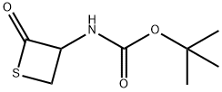 Carbamic acid, N-(2-oxo-3-thietanyl)-, 1,1-dimethylethyl ester Struktur