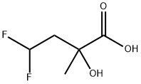 Butanoic acid, 4,4-difluoro-2-hydroxy-2-methyl- Struktur