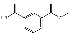 Benzoic acid, 3-(aminocarbonyl)-5-methyl-, methyl ester Struktur