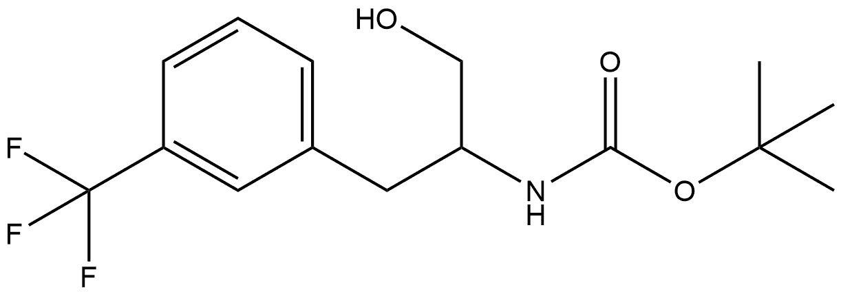 tert-butyl (1-hydroxy-3-(3-(trifluoromethyl)phenyl)propan-2-yl)carbamate Struktur