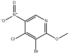 Pyridine, 3-bromo-4-chloro-2-methoxy-5-nitro- Struktur