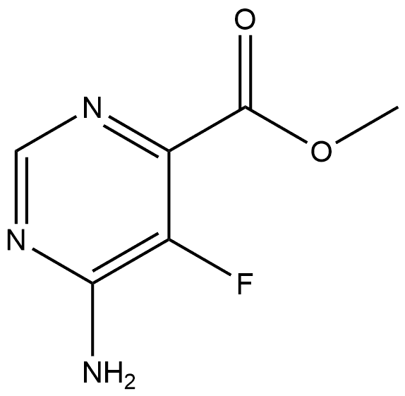 Methyl 6-amino-5-fluoro-4-pyrimidinecarboxylate Struktur