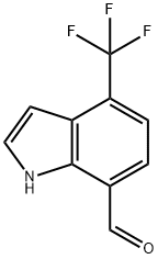 1H-Indole-7-carboxaldehyde, 4-(trifluoromethyl)- Struktur