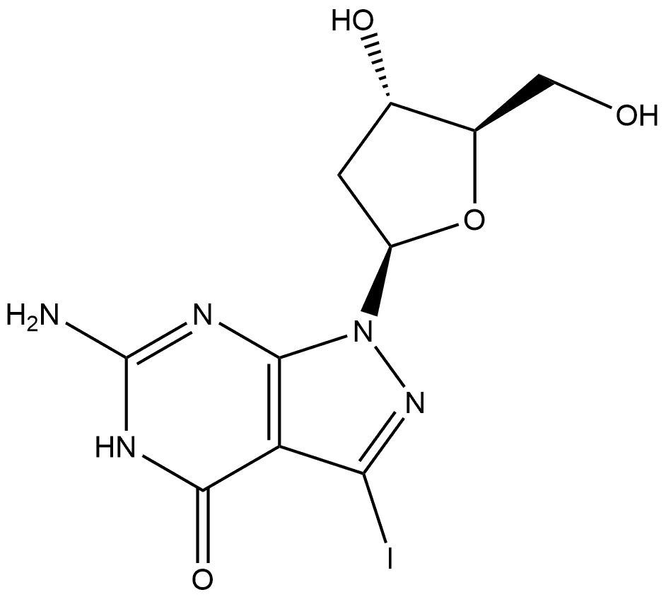 7-Iodo-8-Aza-7-Deaza-2'-Deoxyguanosine Struktur