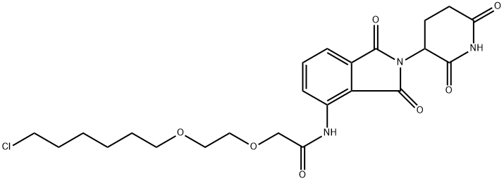 Acetamide, 2-[2-[(6-chlorohexyl)oxy]ethoxy]-N-[2-(2,6-dioxo-3-piperidinyl)-2,3-dihydro-1,3-dioxo-1H-isoindol-4-yl]- Struktur