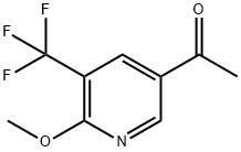 Ethanone, 1-[6-methoxy-5-(trifluoromethyl)-3-pyridinyl]- Struktur