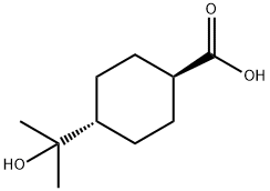 trans-4-(1-hydroxy-1-methyl-ethyl)cyclohexanecarboxylic acid Struktur