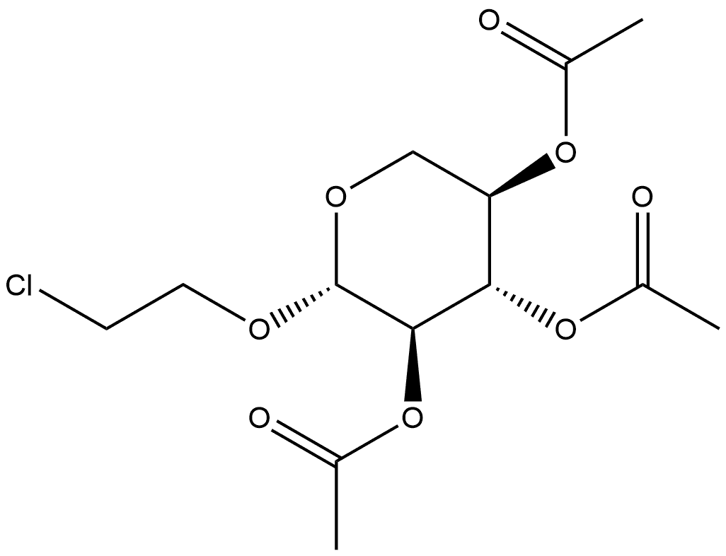 2-Chloroethyl 2,3,4-tri-O-acetyl-β-D-xylopyranoside Struktur