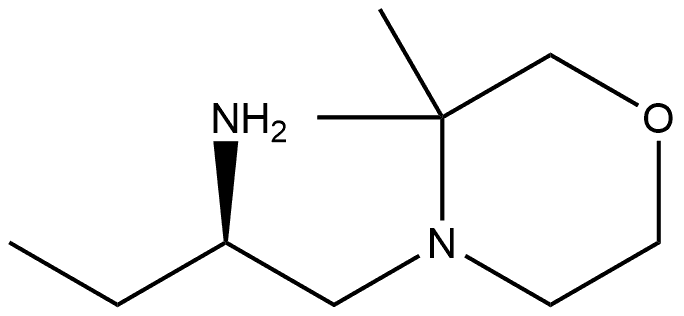 4-Morpholineethanamine, α-ethyl-3,3-dimethyl-,(αR)- Struktur