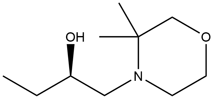 4-Morpholineethanol, α-ethyl-3,3-dimethyl-,(αR)- Struktur